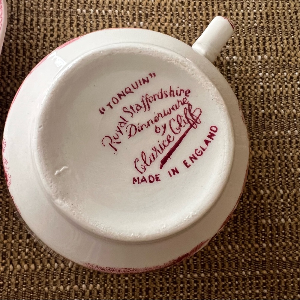 Tonquin Royal Staffordshire tea cup by Clarice Cliff made in England vintage - Picture 5 of 9